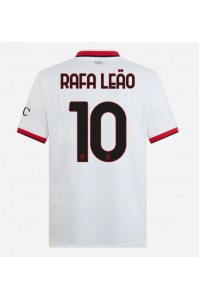 AC Milan Rafael Leao #10 Jalkapallovaatteet Vieraspaita 2024-25 Lyhythihainen